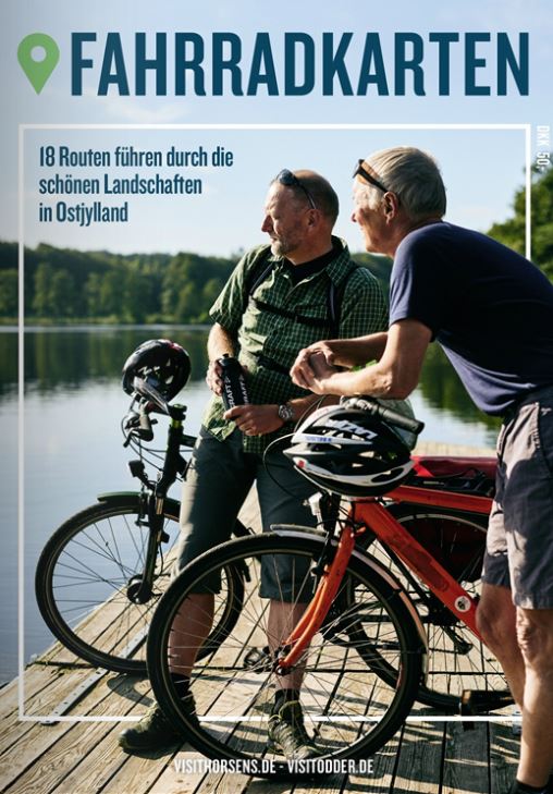 Fahrradwege in Ostjütland - ein Fahrrad Buch kaufen für nur 50 kr Auf Husodde Strand Camping.