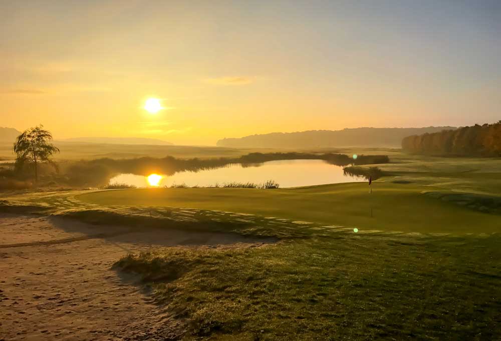 Stensballegaard golfklub solopgang 