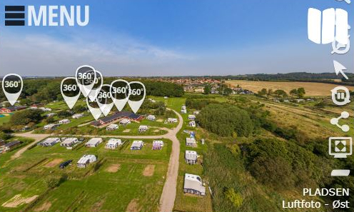 Camping teltplads virtueltour