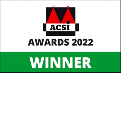 Von Gästen entschiedener ACSI-Award-Gewinner, insbesondere im Jahr 2022 für unsere Wohnmobil-Ausstattung