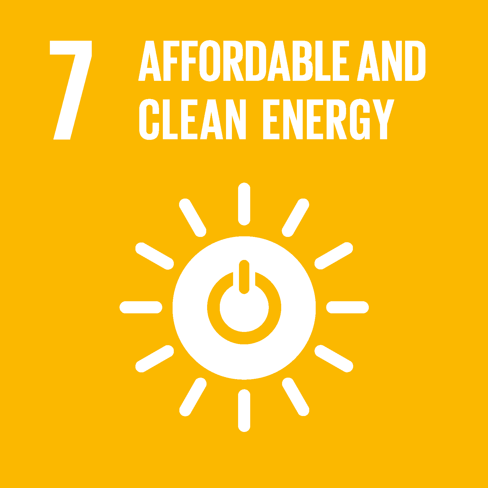 The Global Goal 7 Affordable and clean energi